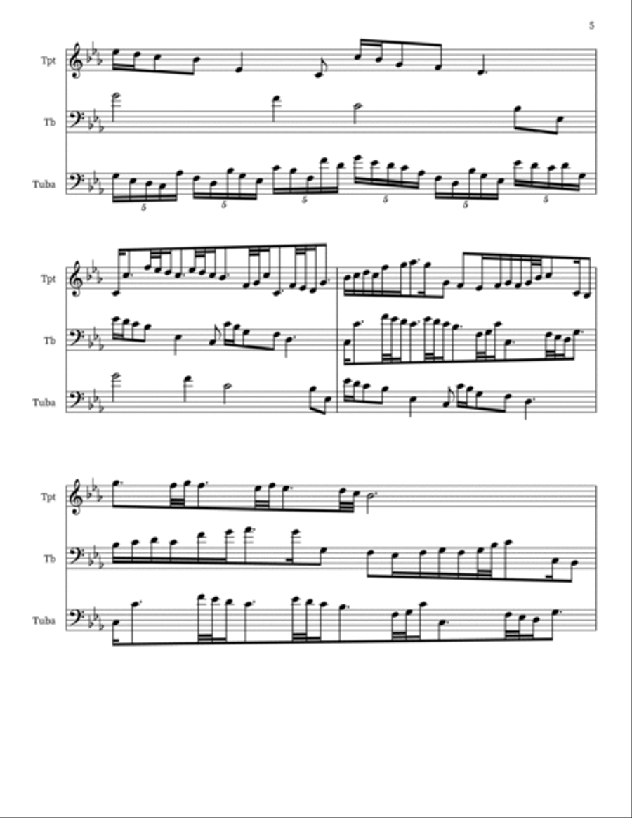 Intermezzi ad Referendum for Brass Trio Brass Trio scores gallery preview page 5