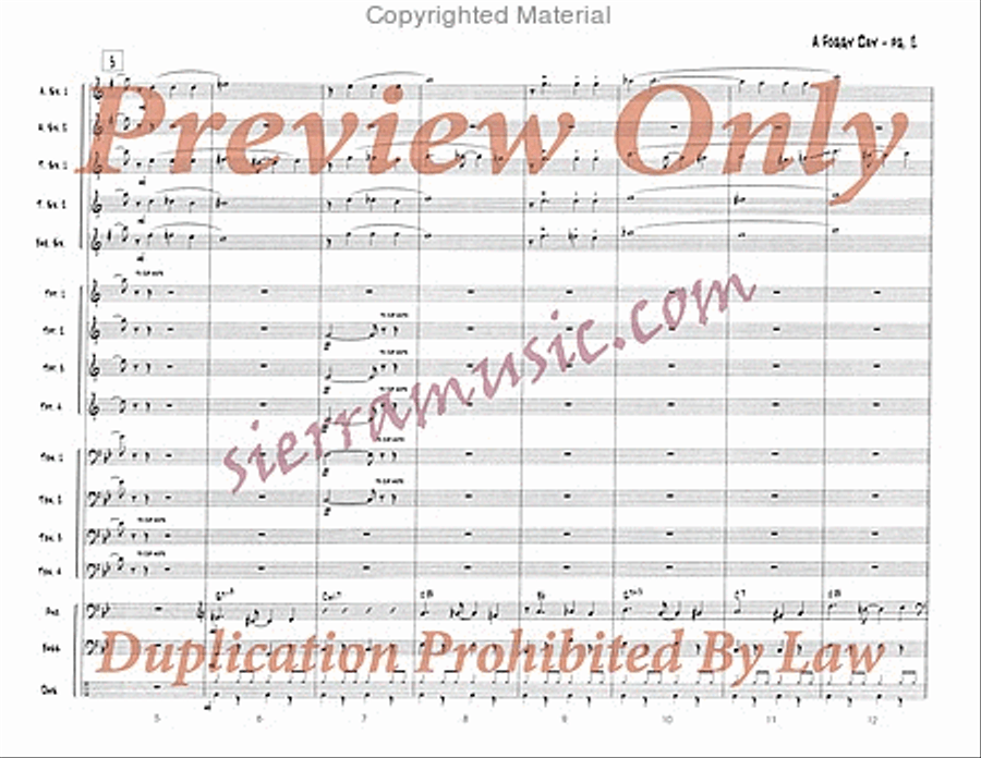 A Foggy Day A Foggy Day Big Band scores gallery preview page 3