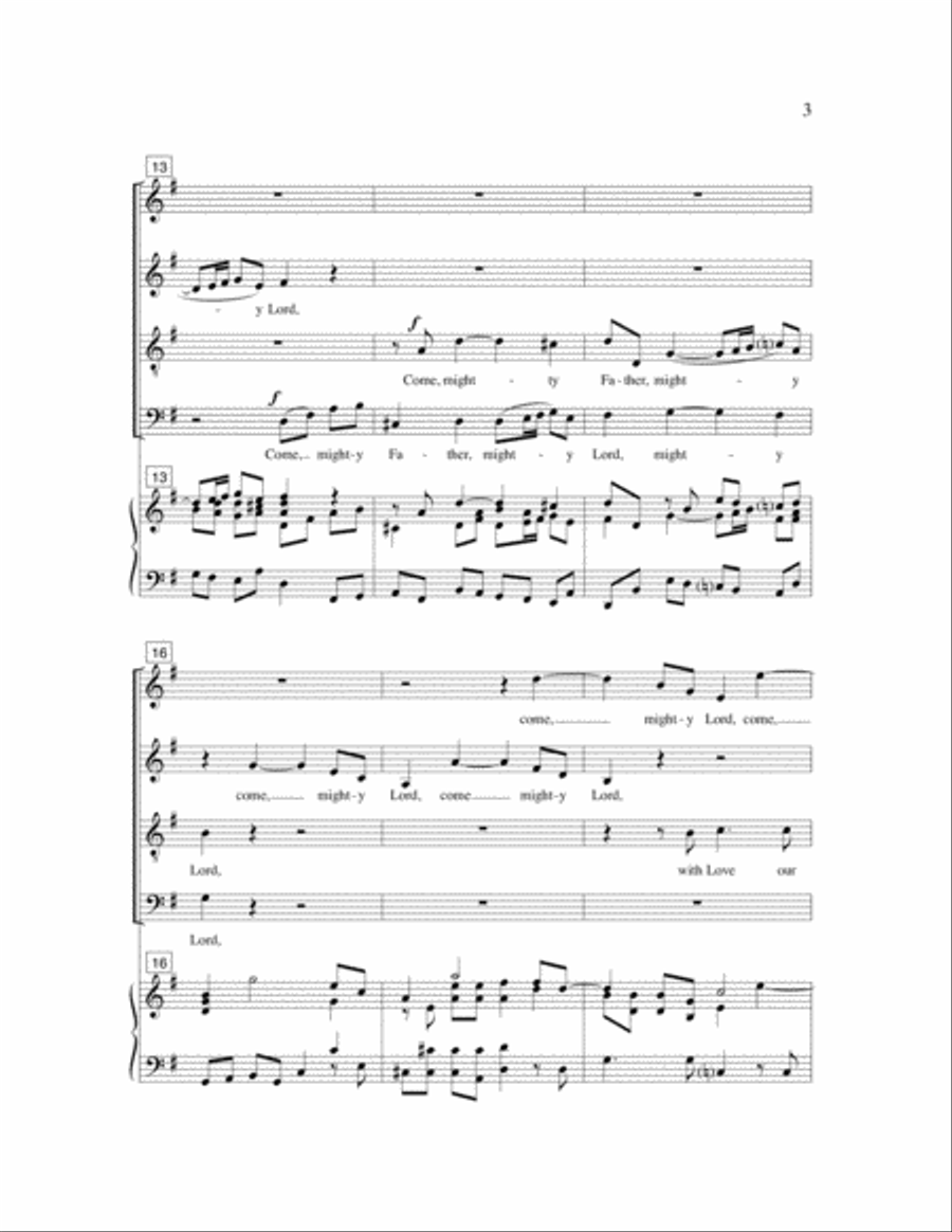 Come Mighty Father 4-Part scores gallery preview page 3