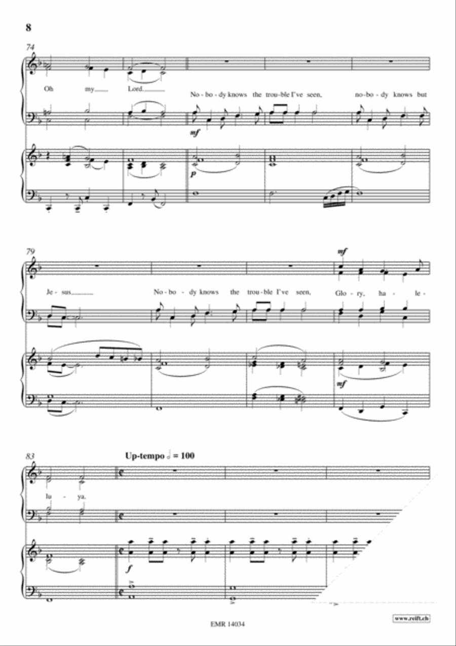 Gospel Train 4-Part scores gallery preview page 8