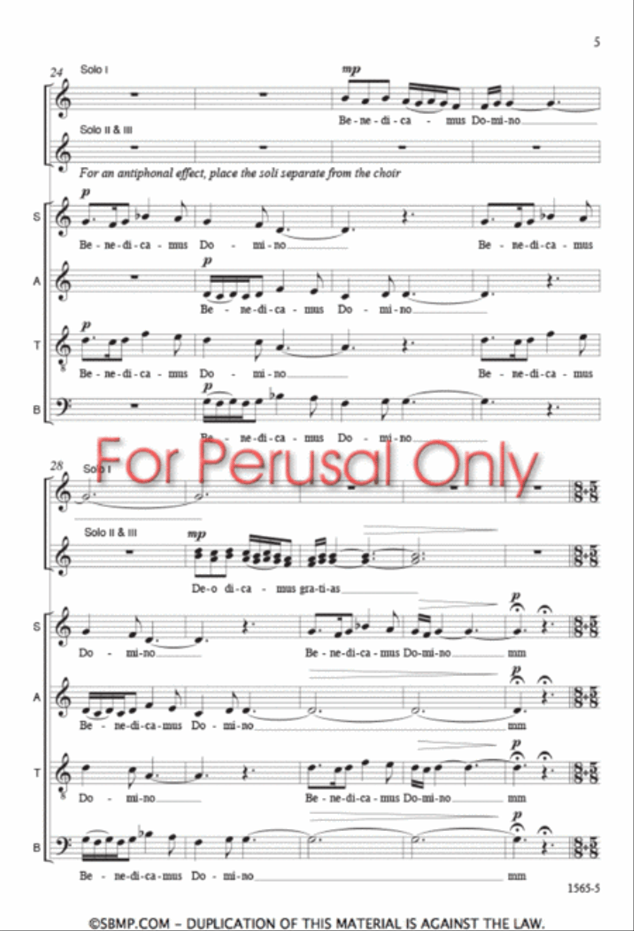 Benedicamus Domino 4-Part scores gallery preview page 4