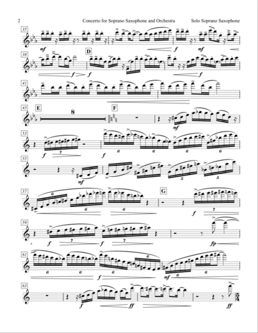 Concerto for Soprano Saxophone Soprano Saxophone scores gallery preview page 4