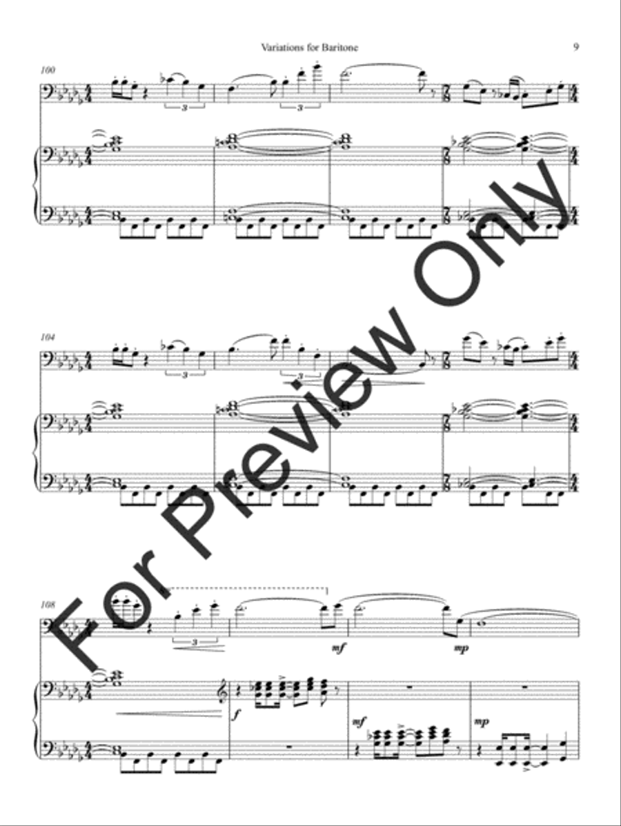 Variations For Baritone Baritone Horn BC scores gallery preview page 13