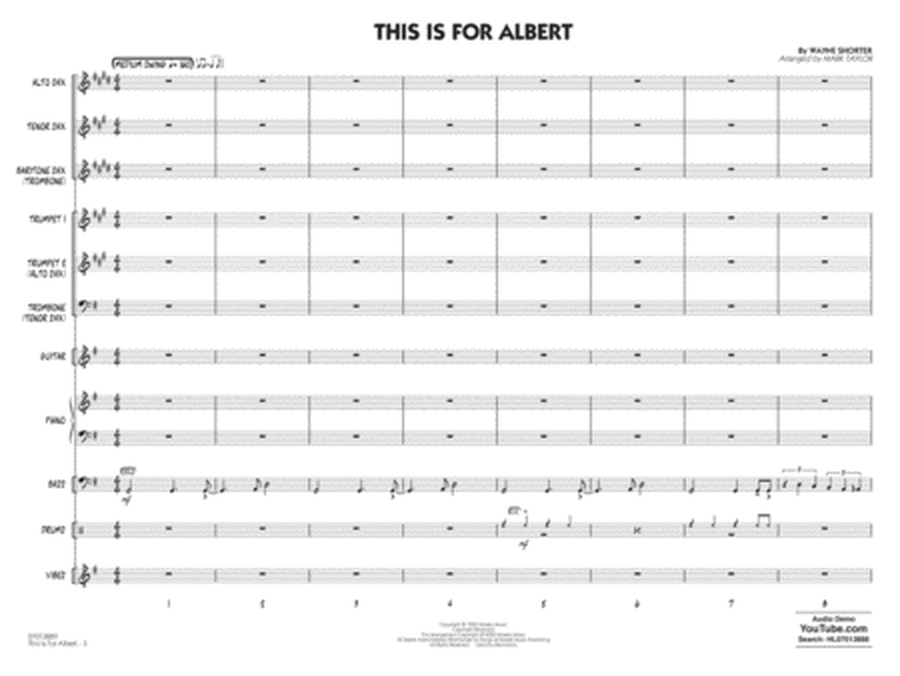 This Is For Albert (arr. Mark Taylor) - Full Score
