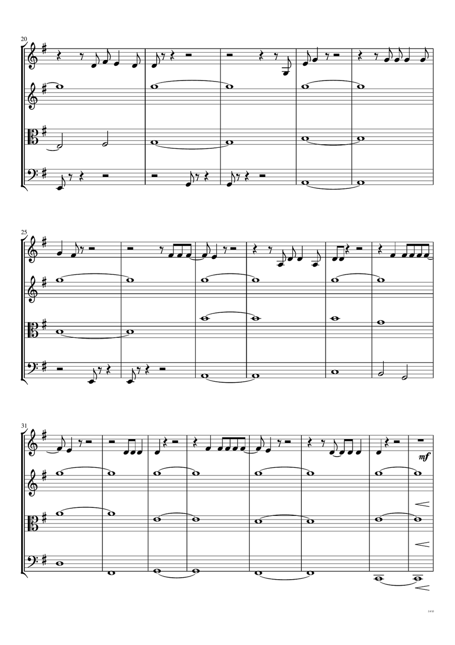 Heroes String Quartet scores gallery preview page 3