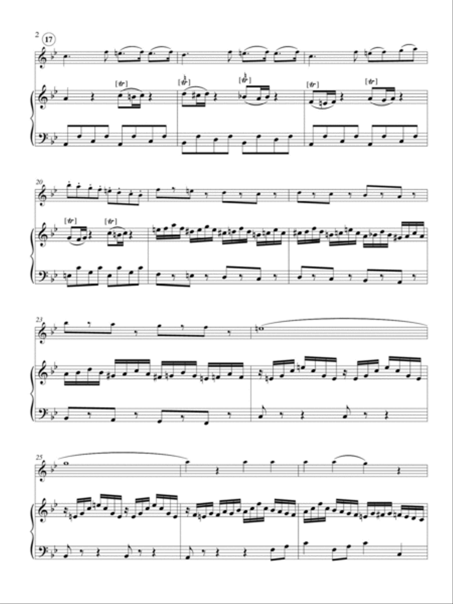 Sonata No. 1, Op. 1a for Flute and Piano Flute Solo scores gallery preview page 3