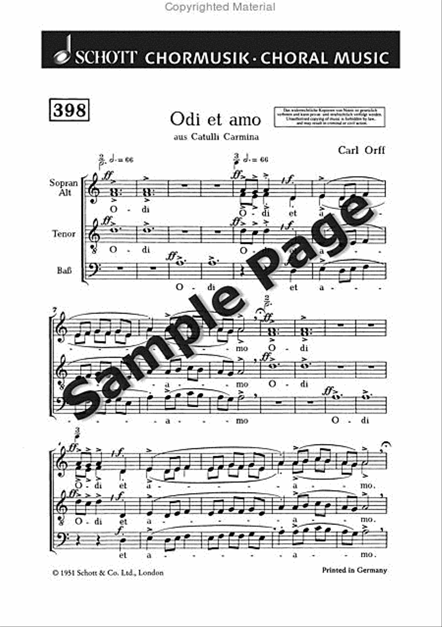 Odi et Amo 4-Part scores gallery preview page 2
