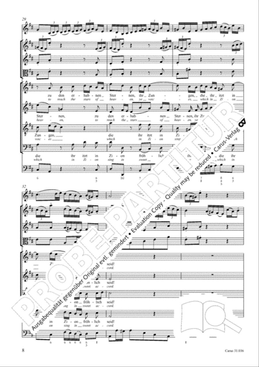 Up joyous raise your song (Schwingt freudig euch empor) 4-Part scores gallery preview page 9