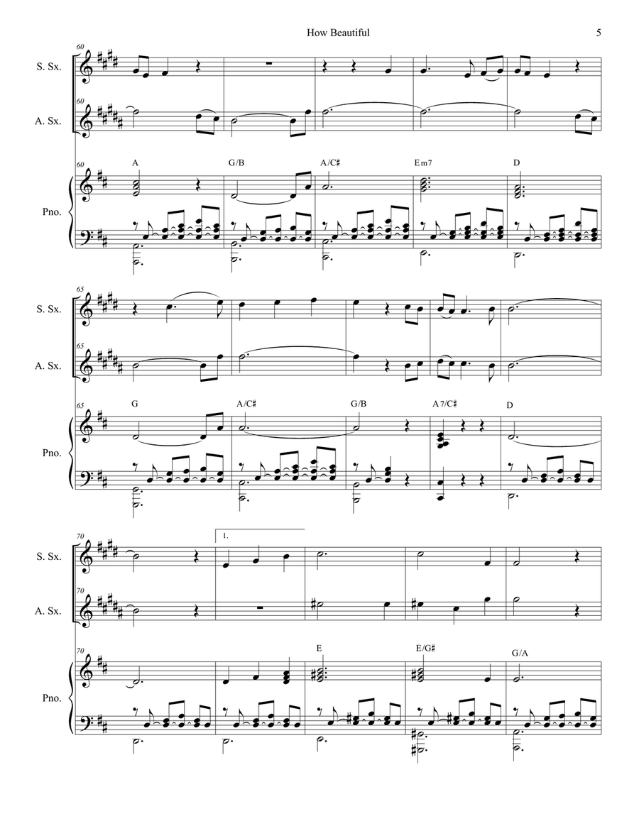 How Beautiful Woodwind Duet scores gallery preview page 5