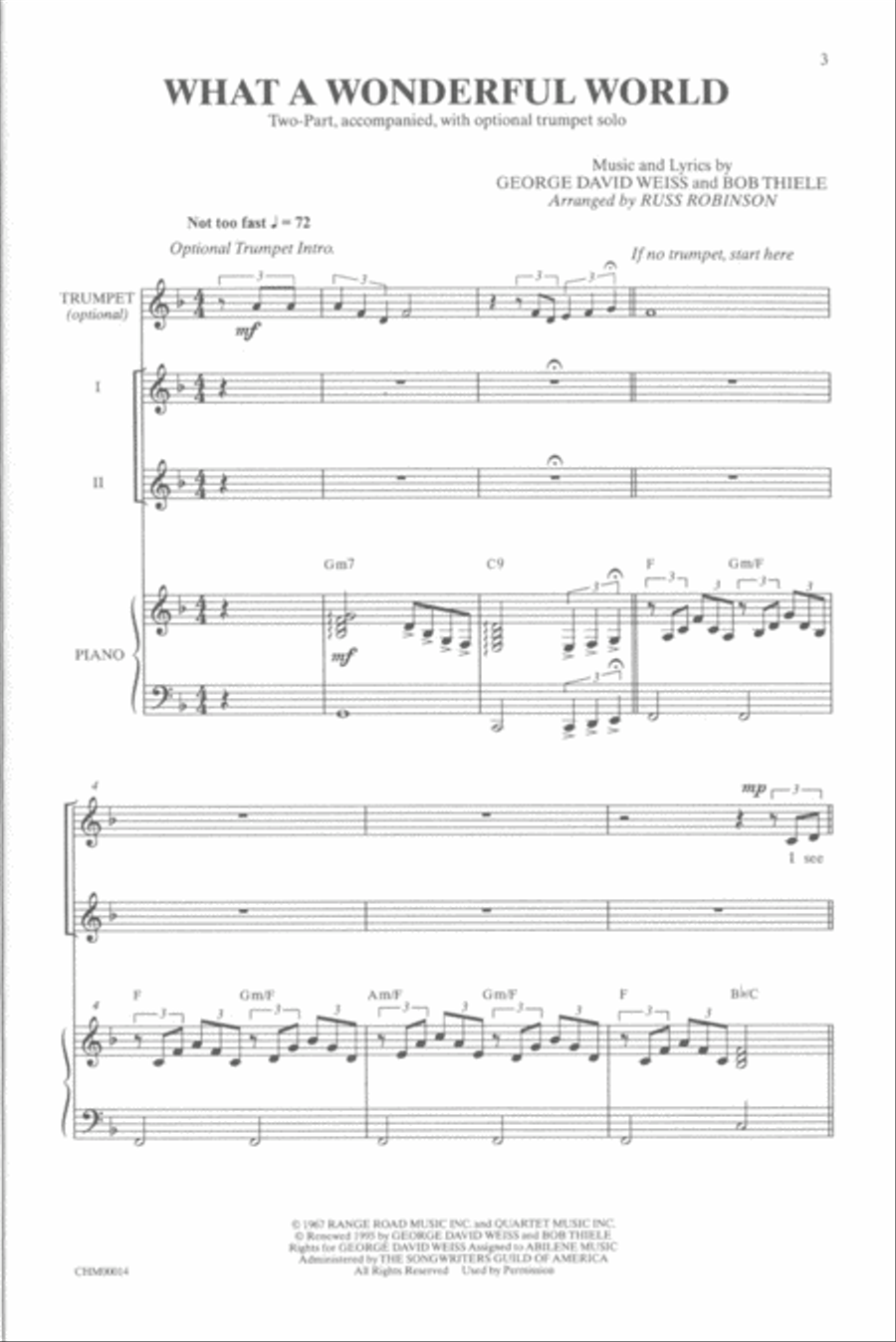 What a Wonderful World 2-Part scores gallery preview page 2
