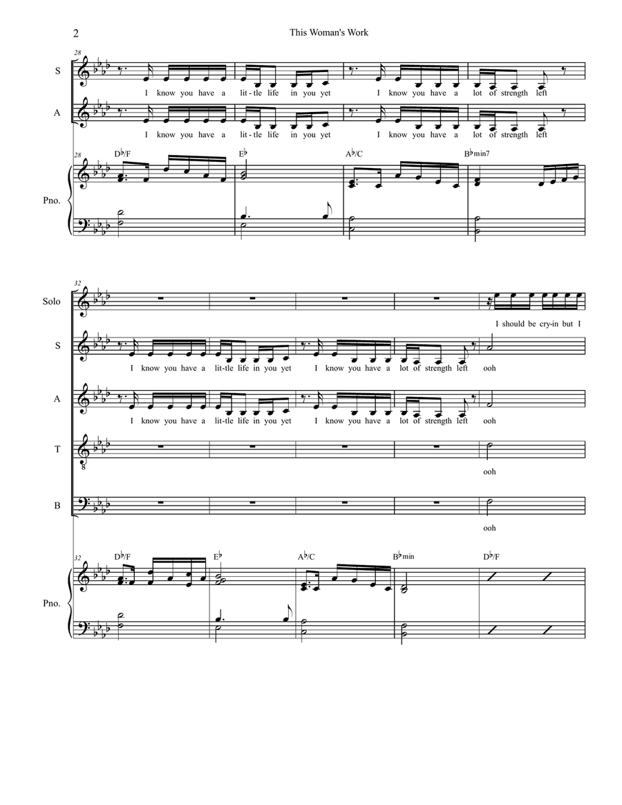 This Woman's Work 4-Part scores gallery preview page 2