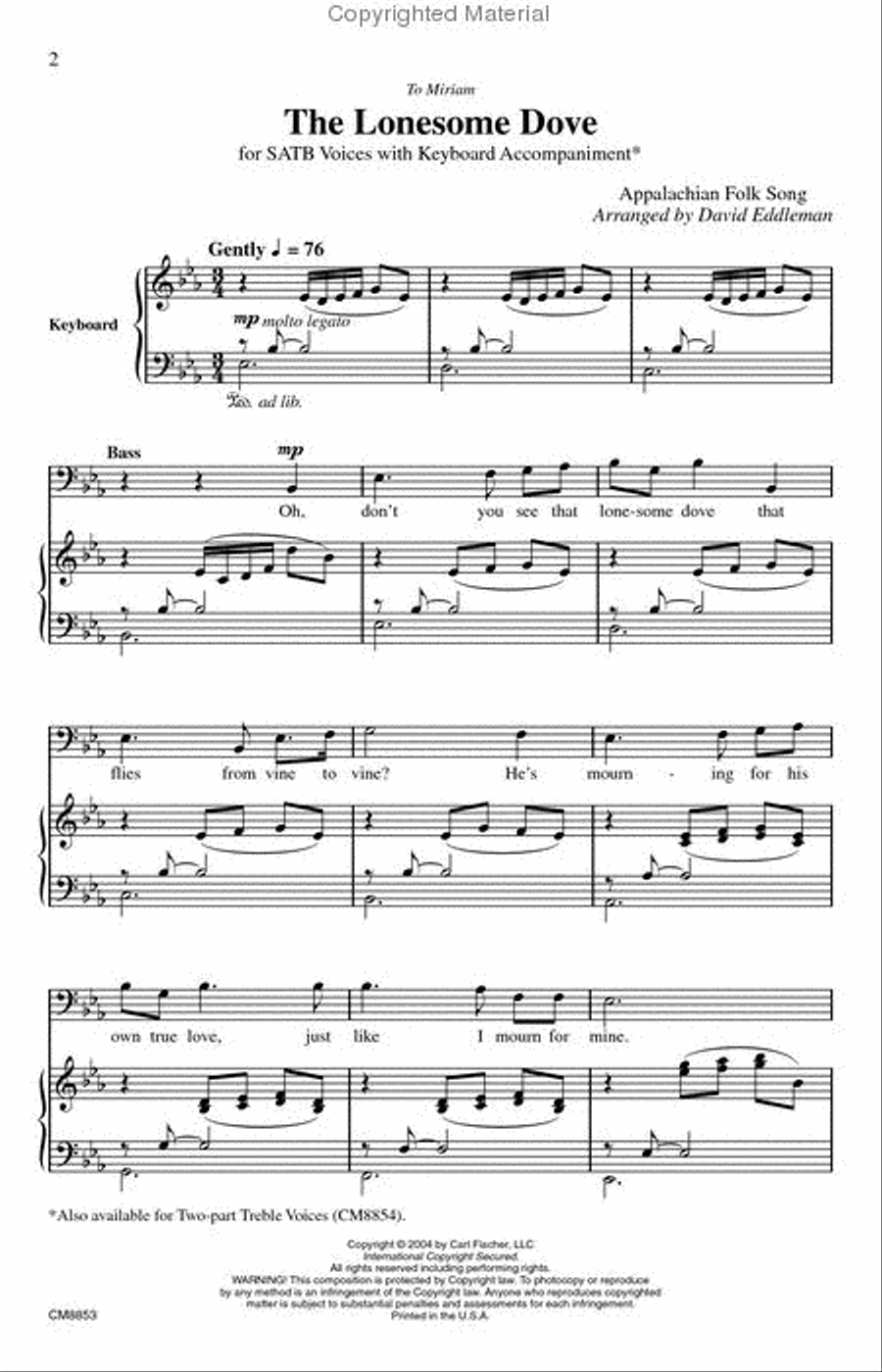 The Lonesome Dove 4-Part scores gallery preview page 2