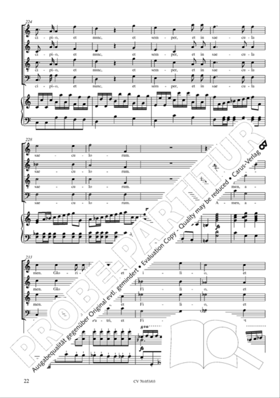 Magnificat in C major 4-Part scores gallery preview page 23
