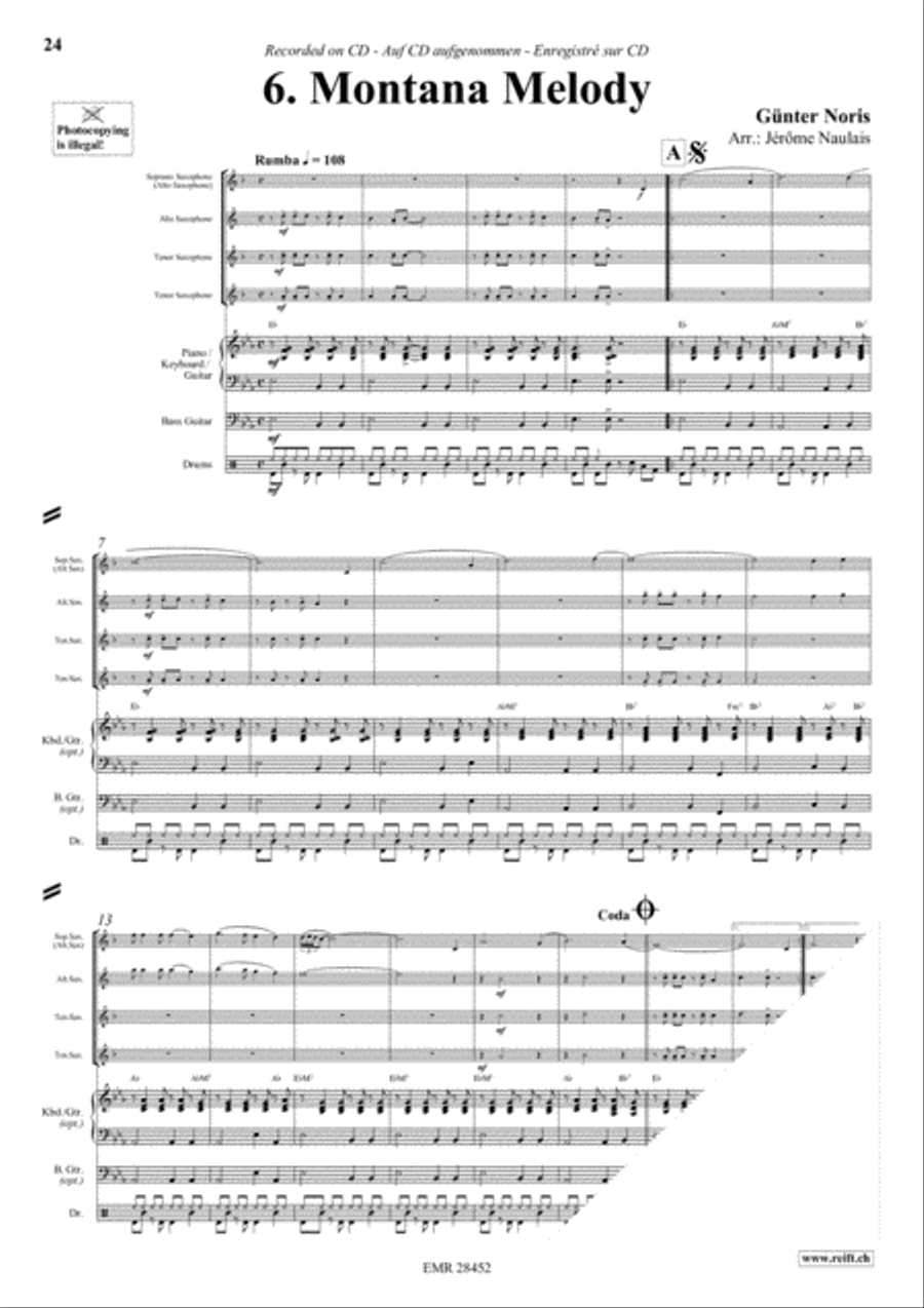 Let's Dance Volume 3 Let's Dance Volume 3 Saxophone Quartet scores gallery preview page 8