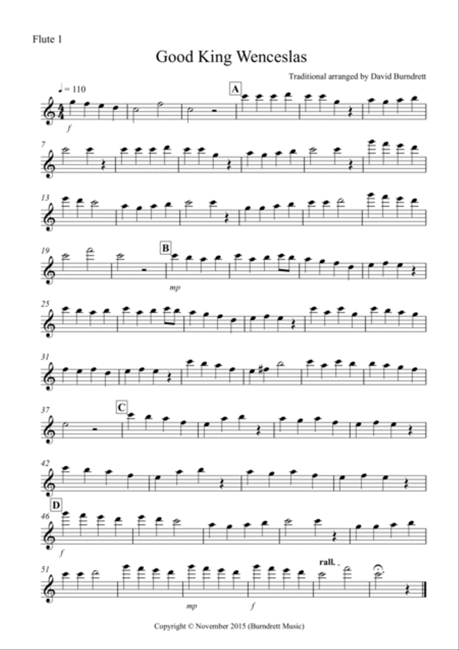 Good King Wenceslas for Flute Trio Good King Wenceslas for Flute Trio Flute Solo scores gallery preview page 3