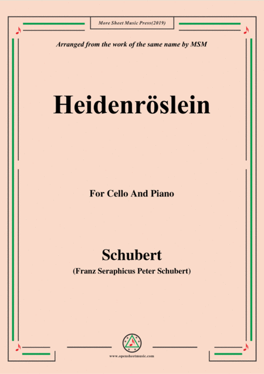 Schubert-Heidenröslein,for Flute and Piano image number null