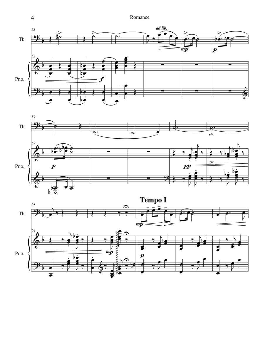 Romance, Op. 36 Brass Duet scores gallery preview page 4