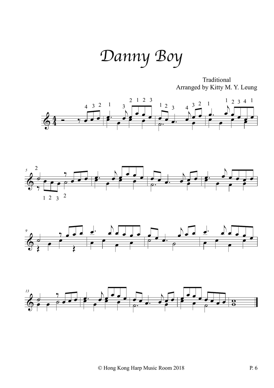 Traditional Songs (Vol.1) - 12 String Small Lap Harp Lap Harp scores gallery preview page 6