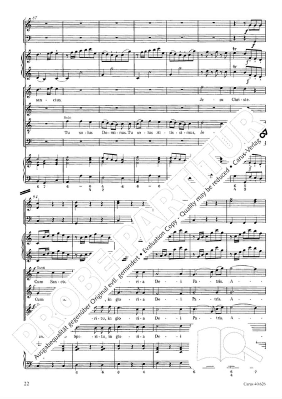 Mass in C Major Mass in C Major 4-Part scores gallery preview page 22