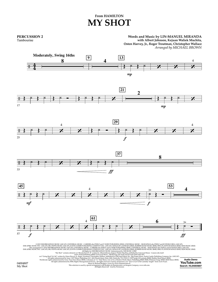 My Shot - Percussion 2