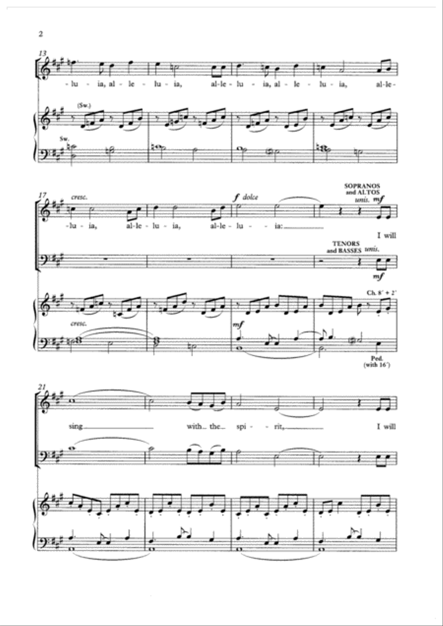 I will sing with the spirit 4-Part scores gallery preview page 2