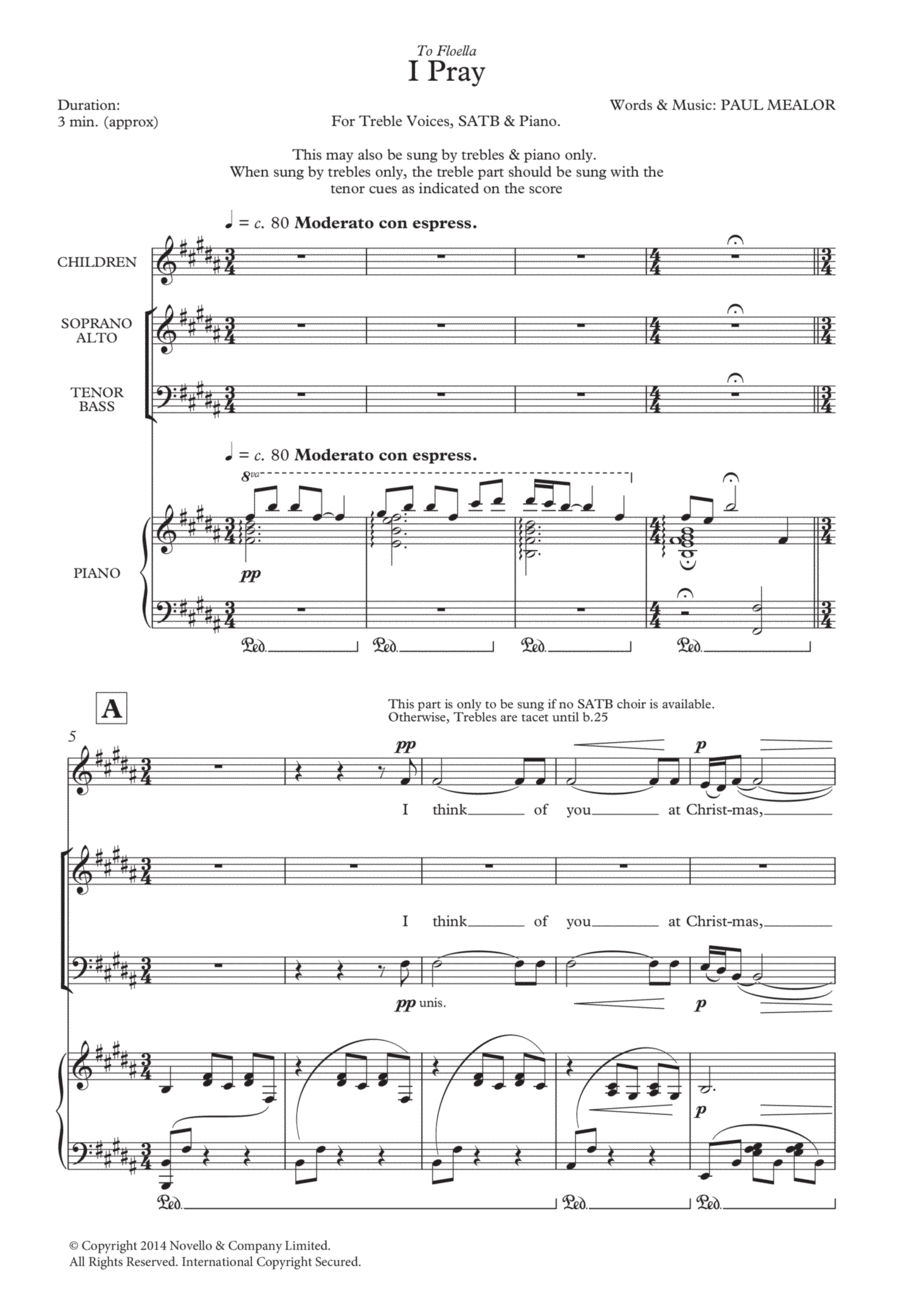 I Pray I Pray Choir scores gallery preview page 1