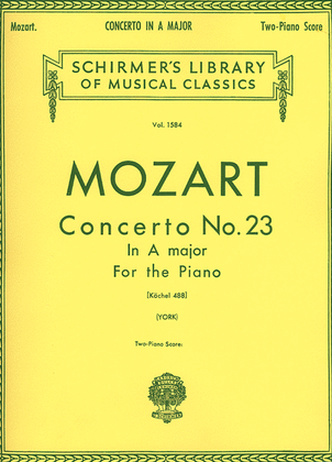 Book cover for Concerto No. 23 in A, K.488