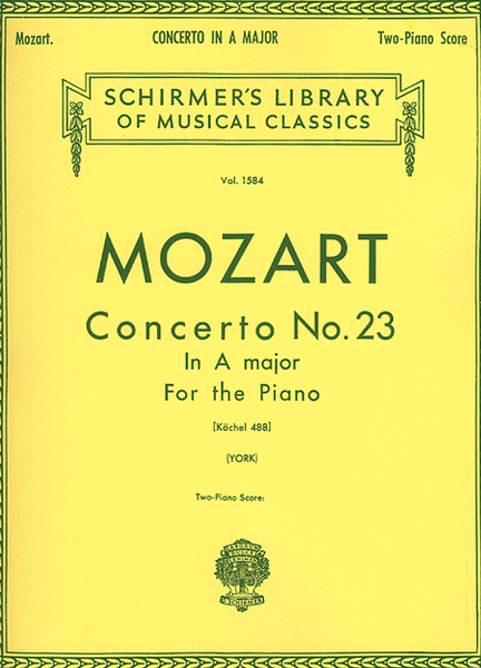 Concerto No. 23 in A, K.488 by Wolfgang Amadeus Mozart Piano - Sheet Music