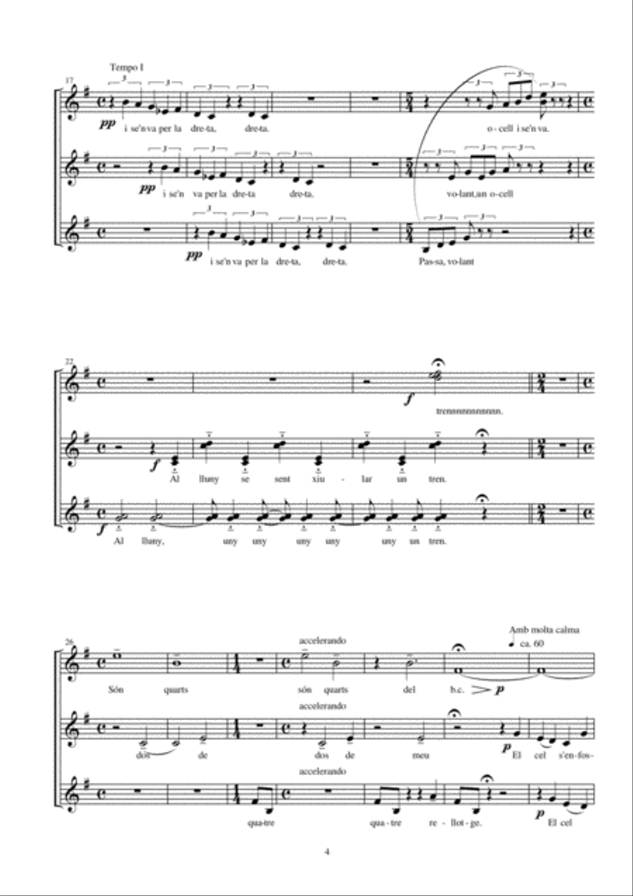 Quatre poemes de Joan Brossa SA scores gallery preview page 6