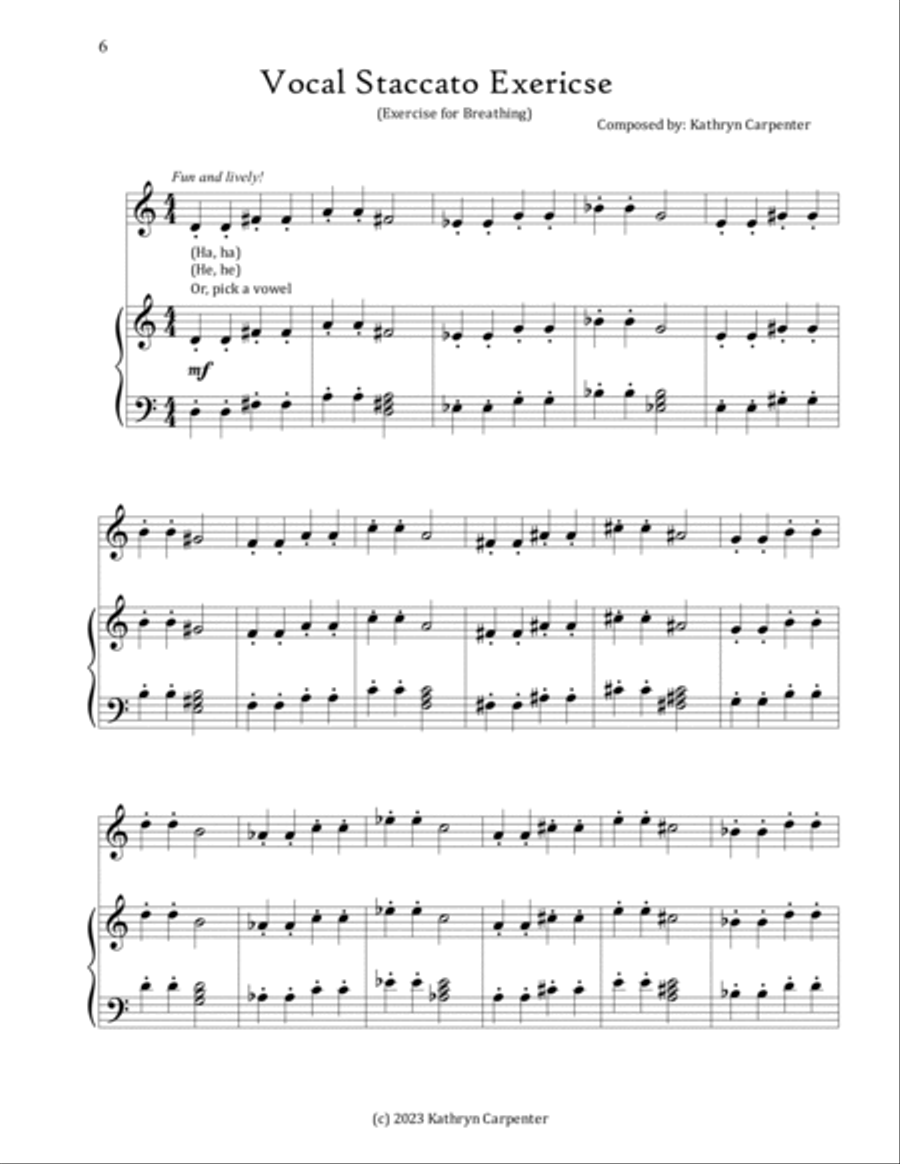 Fun and Fabulous Vocal Exercises & Warm - Ups for Soloists and Choir (Choir) 2-Part scores gallery preview page 6