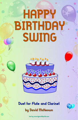 Book cover for Happy Birthday Swing, for Flute and Clarinet Duet
