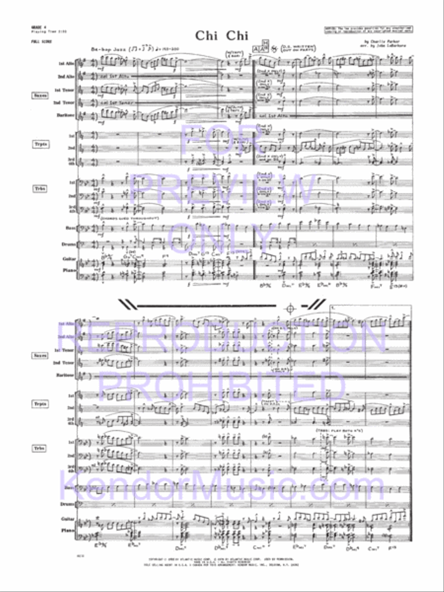 Chi Chi Chi Chi Jazz Ensemble scores gallery preview page 8