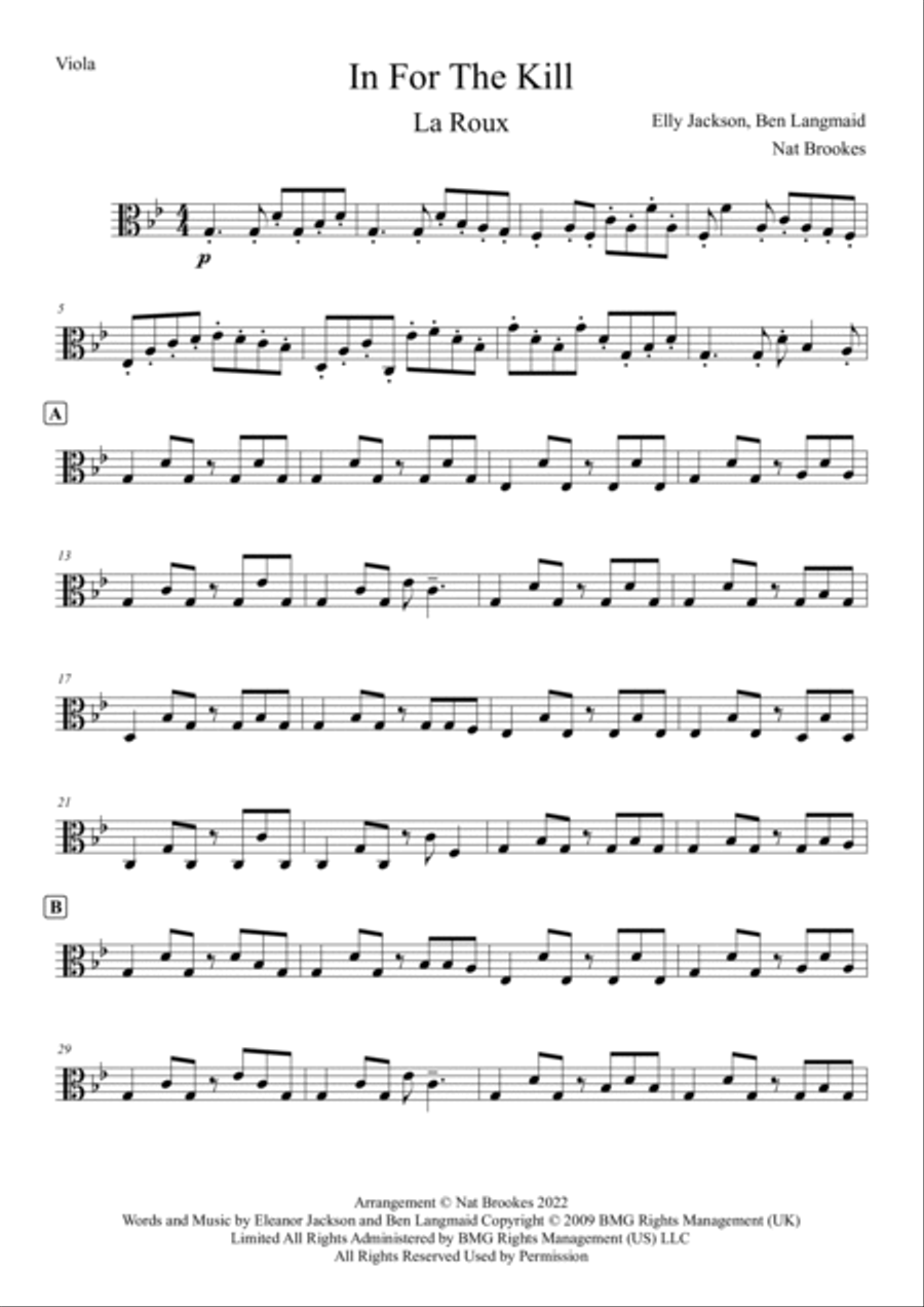 In For The Kill String Quartet scores gallery preview page 6