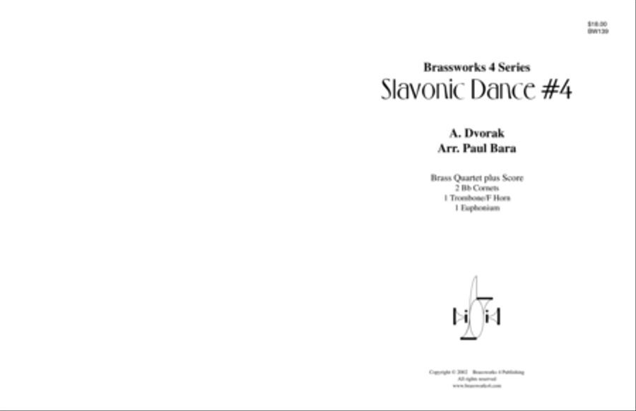 Slavonic Dance No. 4 Brass Quartet scores gallery preview page 1