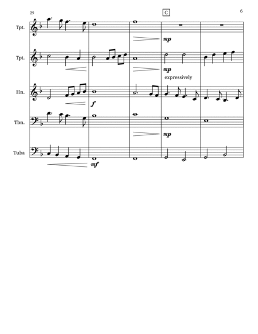 Journey Through Harmon' Brass Quintet scores gallery preview page 6