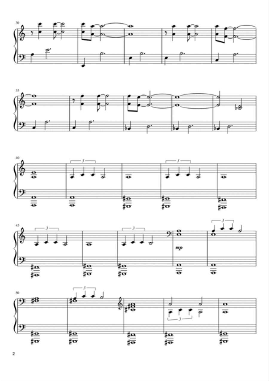 The Night's King Piano Solo scores gallery preview page 2