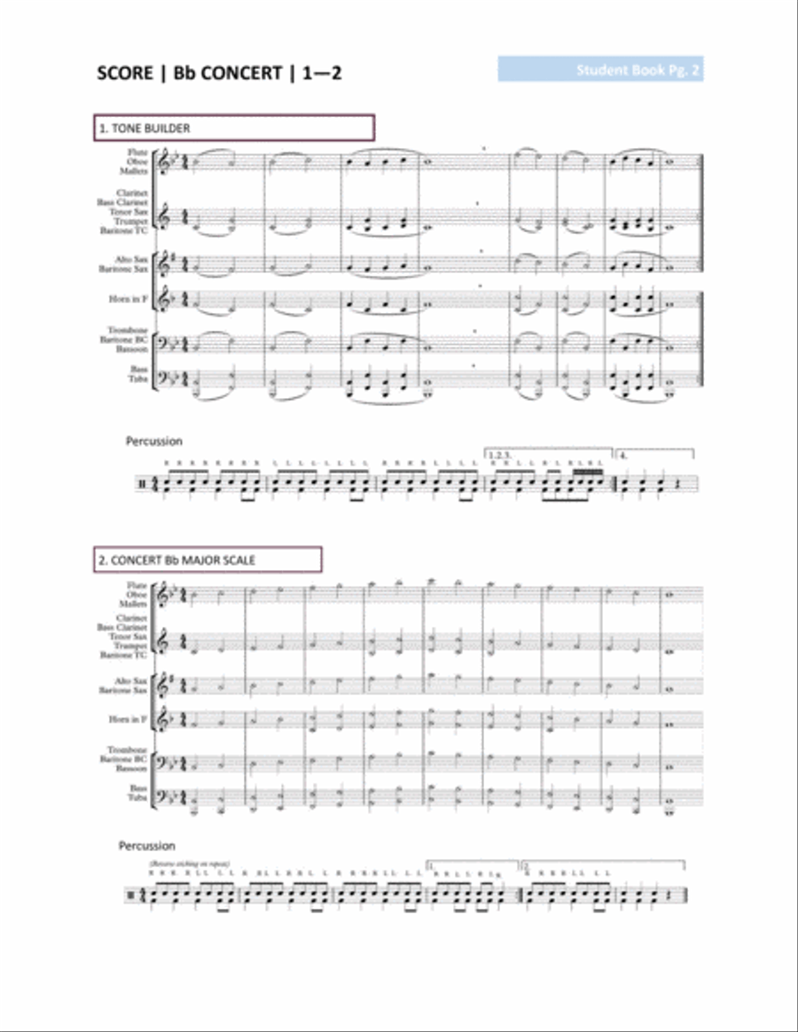 Daily Exercises for Band Concert Band scores gallery preview page 3