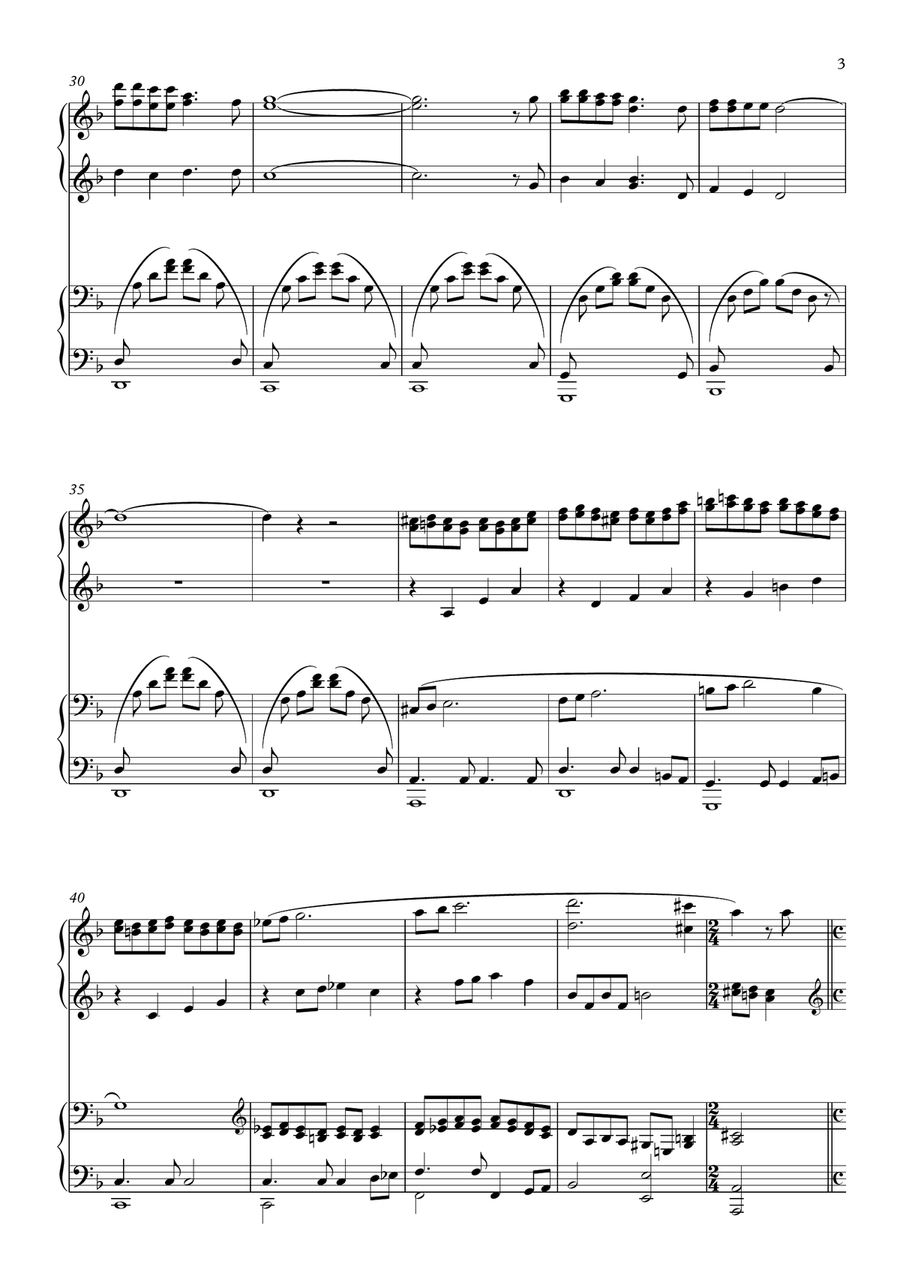 Walking In The Air 1 Piano, 4-Hands scores gallery preview page 4