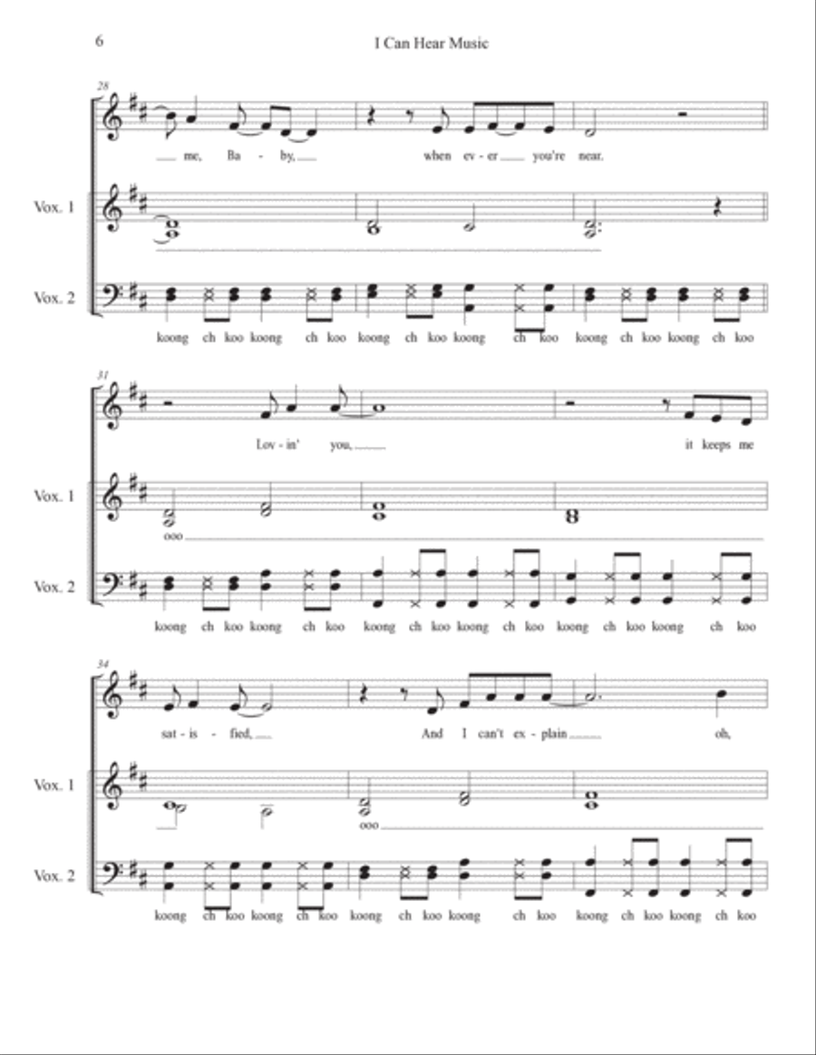 I Can Hear Music 4-Part scores gallery preview page 6