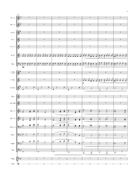 Brahms' Trio, Opus 8 for Band, First Movement image number null