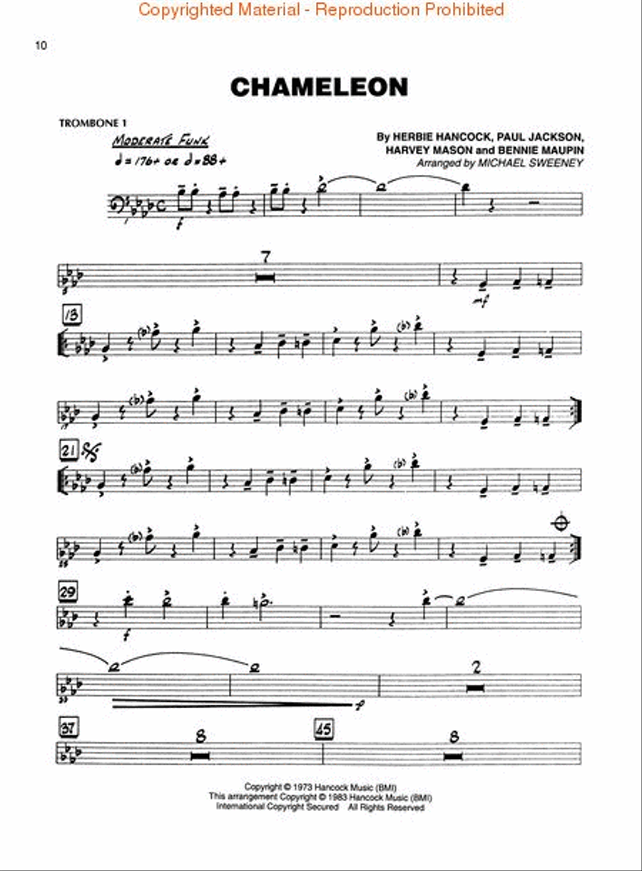 Easy Jazz Favorites – Trombone 1 Jazz Ensemble scores gallery preview page 4