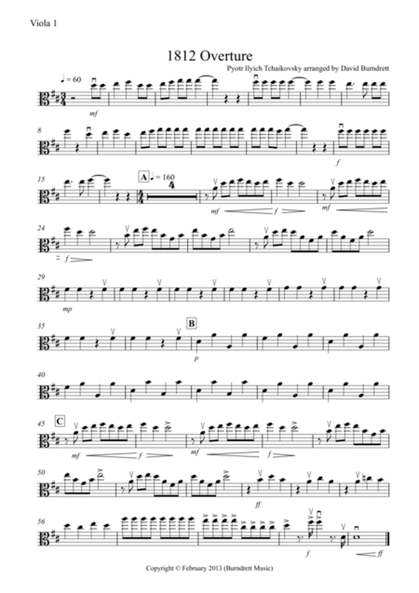 1812 Overture for Viola Quartet image number null
