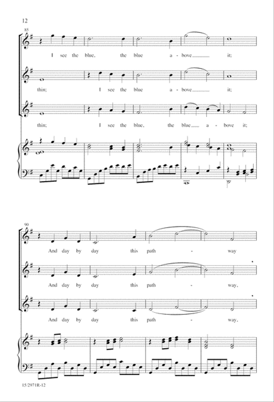 How Can I Keep From Singing? SSA scores gallery preview page 12