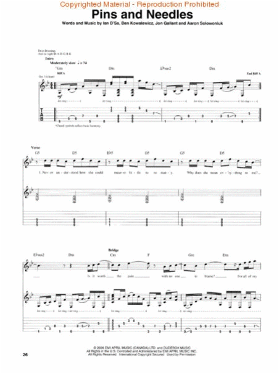 Billy Talent II Electric Guitar scores gallery preview page 3