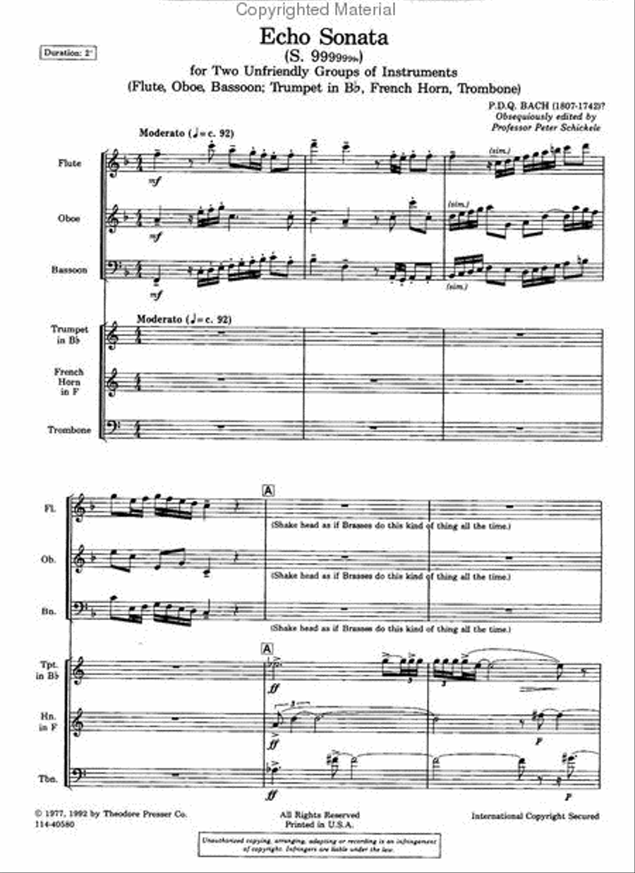 Echo Sonata Chamber Music scores gallery preview page 2