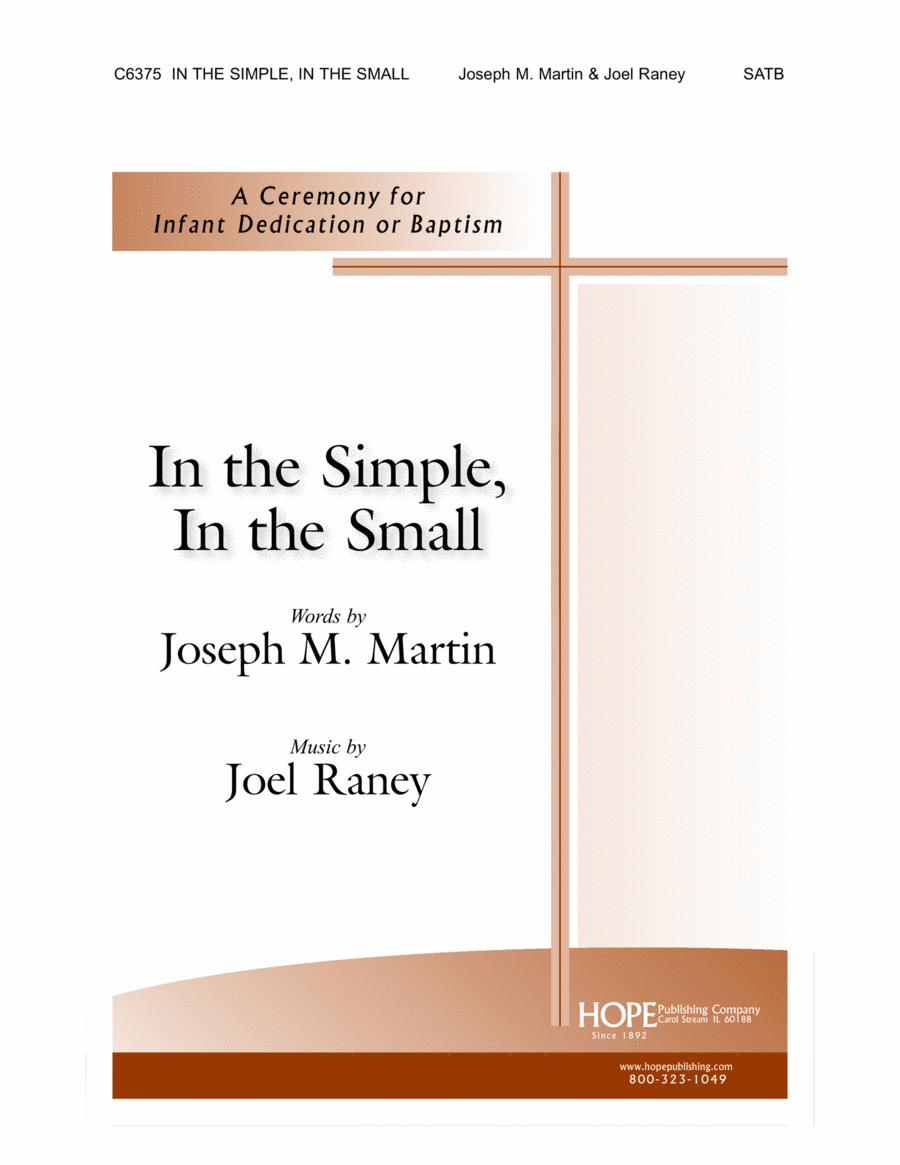 In the Simple, In the Small: A Ceremony for Infant Dedication-Digital Download image number null