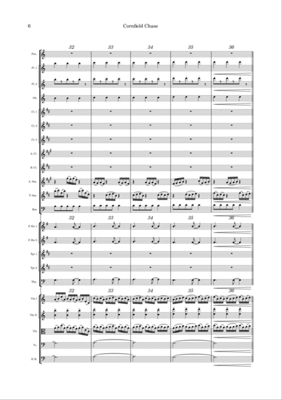 Cornfield Chase Full Orchestra scores gallery preview page 6