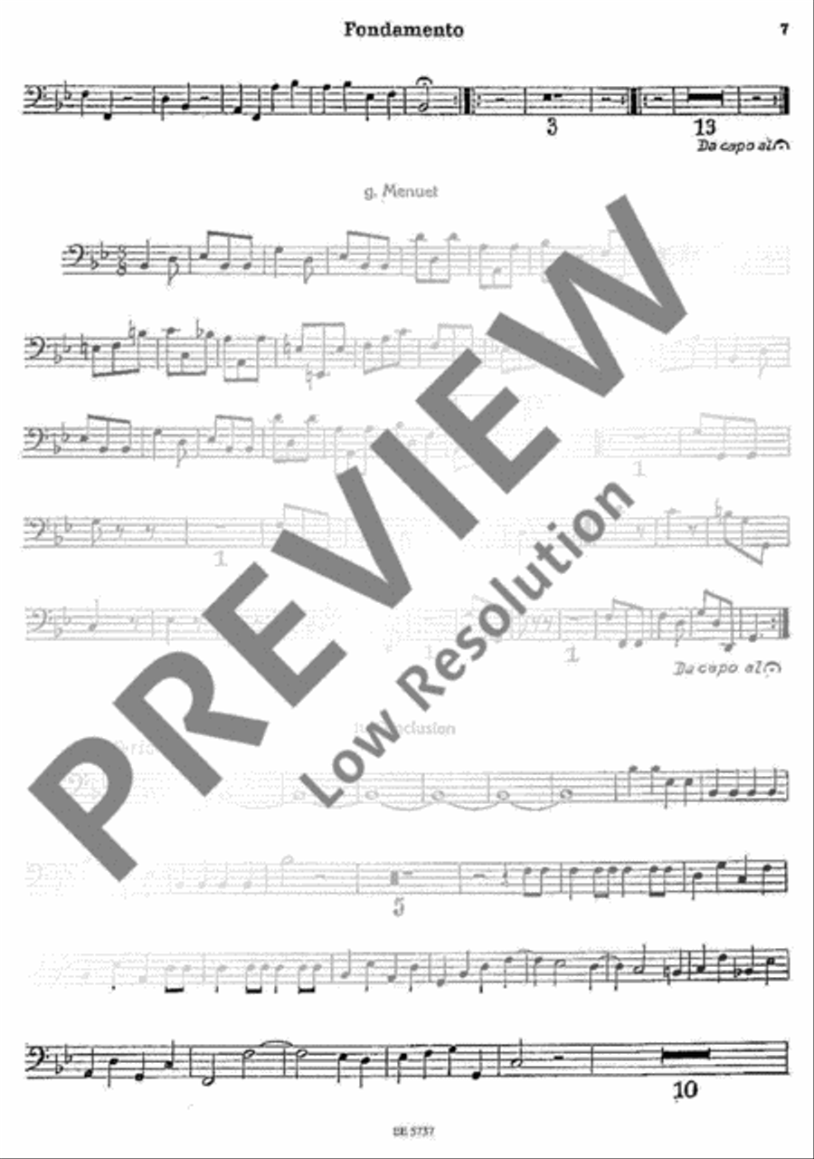 Musique de table Double Bass scores gallery preview page 7