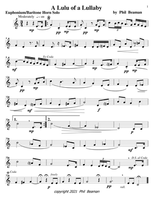 A Lulu of a Lullaby-euphonium/baritone horn solo