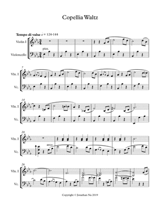 Coppelia Waltz for Violin and Cello